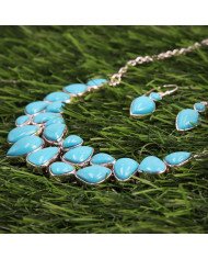 Arizona Turquoise Necklace Earrings Set | 925 Solid Silver Handmade