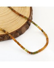 Petro Tourmaline Gemstone 925 Sterling Silver Beads Necklace