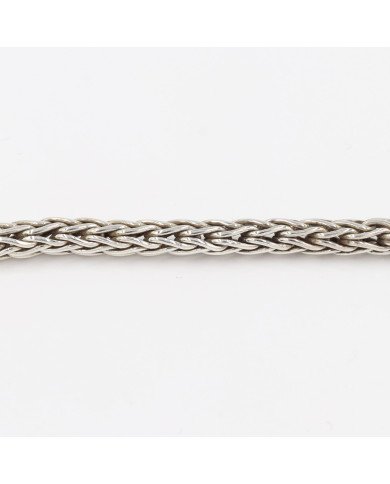 Men's Braided Silver Link Bracelet | Handmade Elegant Jewelry Gift
