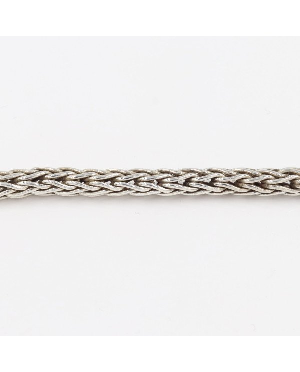 Men's Braided Silver Link Bracelet | Handmade Elegant Jewelry Gift