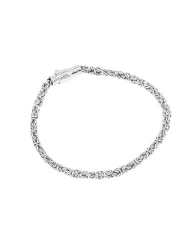 925 Sterling Silver Byzantine Chain Bracelet | Handmade Men's Jewelry