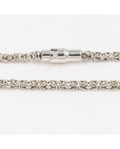 925 Sterling Silver Byzantine Chain Bracelet | Handmade Men's Jewelry