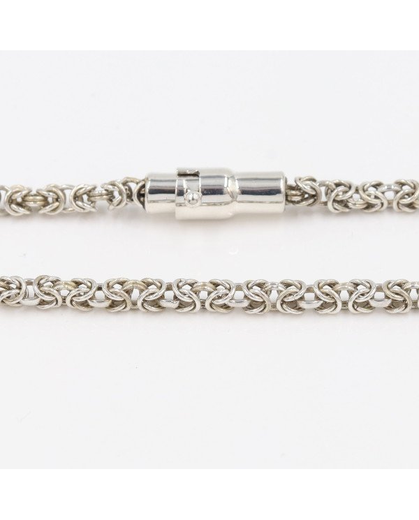 925 Sterling Silver Byzantine Chain Bracelet | Handmade Men's Jewelry
