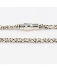 925 Sterling Silver Byzantine Chain Bracelet | Handmade Men's Jewelry