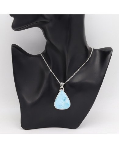 Larimar Pendant | 925 Sterling Silver Ocean-Inspired Jewelry