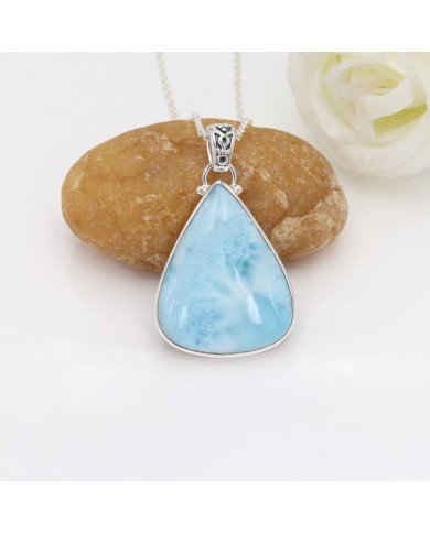Larimar Pendant | 925 Sterling Silver Ocean-Inspired Jewelry