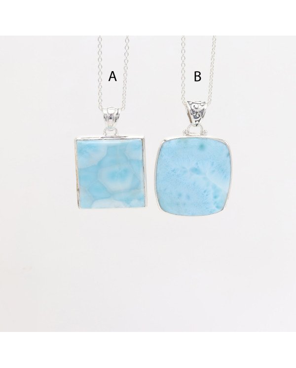 Larimar Pendant | 925 Sterling Silver Ocean-Inspired Jewelry