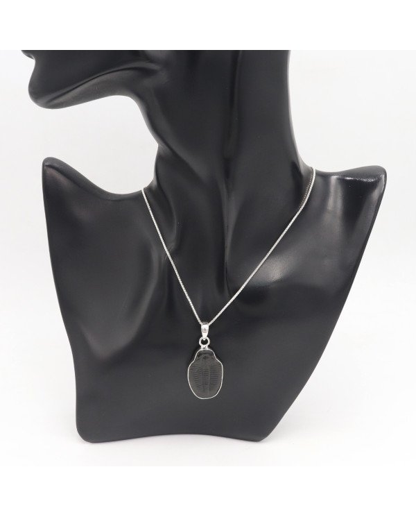 Trilobite Gemstone Pendant | 925 Sterling Silver Handmade Jewelry Gift