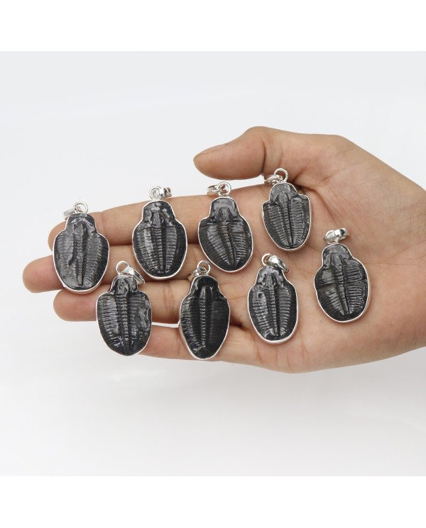 Trilobite Gemstone Pendant | 925 Sterling Silver Handmade Jewelry Gift