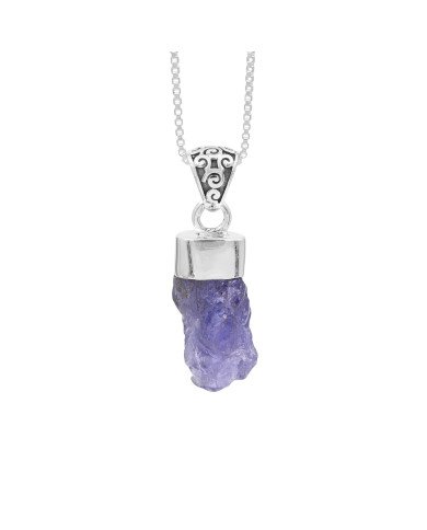 Tanzanite Pendant Sterling Silver Blue Stone Pendant Necklace