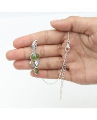 Idocrase Pendant with Peridot & Citrine | 925 Silver Handmade Jewelry