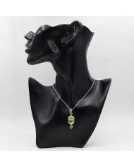 Idocrase Pendant with Peridot & Citrine | 925 Silver Handmade Jewelry