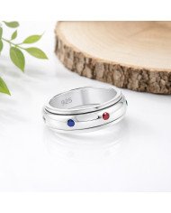 Sterling Silver Spinner Handmade Silver Meditation Anxiety Ring