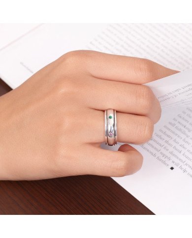 Sterling Silver Spinner Handmade Silver Meditation Anxiety Ring