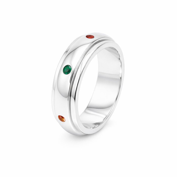 Sterling Silver Spinner Handmade Silver Meditation Anxiety Ring