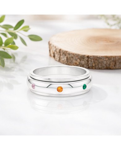 Sterling Silver Spinner Handmade Silver Meditation Anxiety Ring