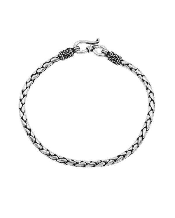 925 Sterling Silver Braided Chain Bracelet | Handmade Jewelry