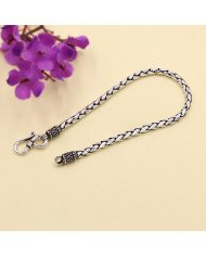 925 Sterling Silver Braided Chain Bracelet | Handmade Jewelry