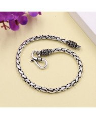 925 Sterling Silver Braided Chain Bracelet | Handmade Jewelry