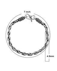 925 Sterling Silver Braided Chain Bracelet | Handmade Unisex Jewelry