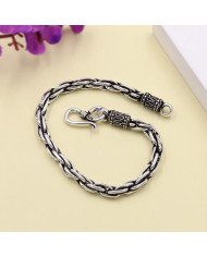 925 Sterling Silver Braided Chain Bracelet | Handmade Unisex Jewelry