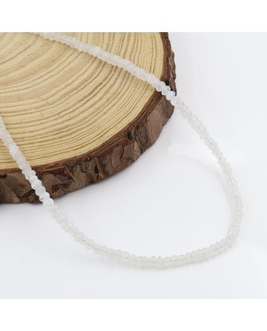 Moonstone Beads Gemstone 925 Sterling Silver Necklace| Jewels Artisan