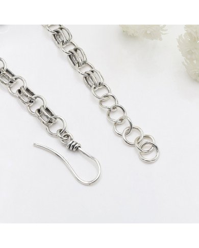 Larimar Bracelet | 925 Sterling Silver Handmade Gemstone Chain Jewelry