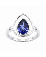 Tanzanite Ring 925 Sterling Silver | Pear Shape Gemstone Jewelry