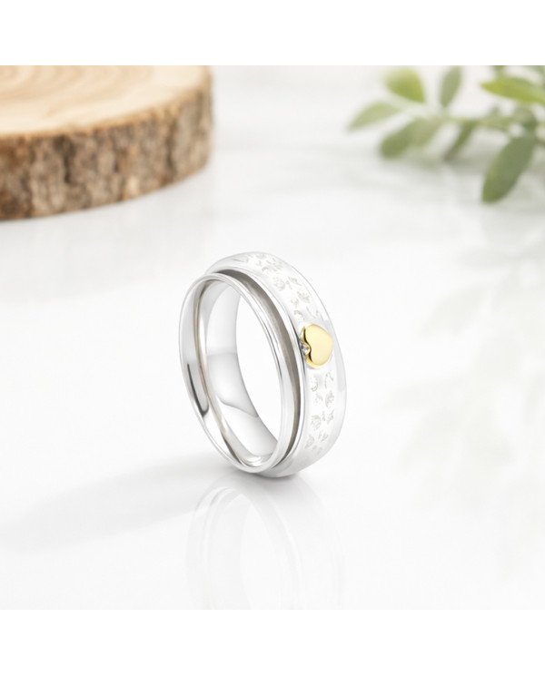 Textured Ring 925 Sterling Silver Ring Spinner Ring Silver Thumb Ring