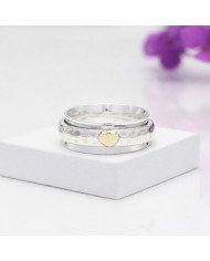 Textured Ring 925 Sterling Silver Ring Spinner Ring Silver Thumb Ring