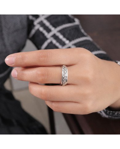 Sterling Silver Spinner Handmade Silver Meditation Anxiety Ring