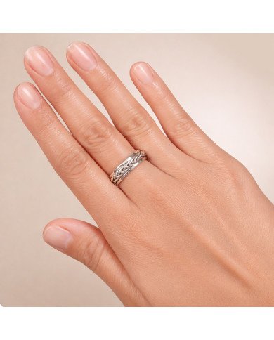 Sterling Silver Spinner Handmade Silver Meditation Anxiety Ring