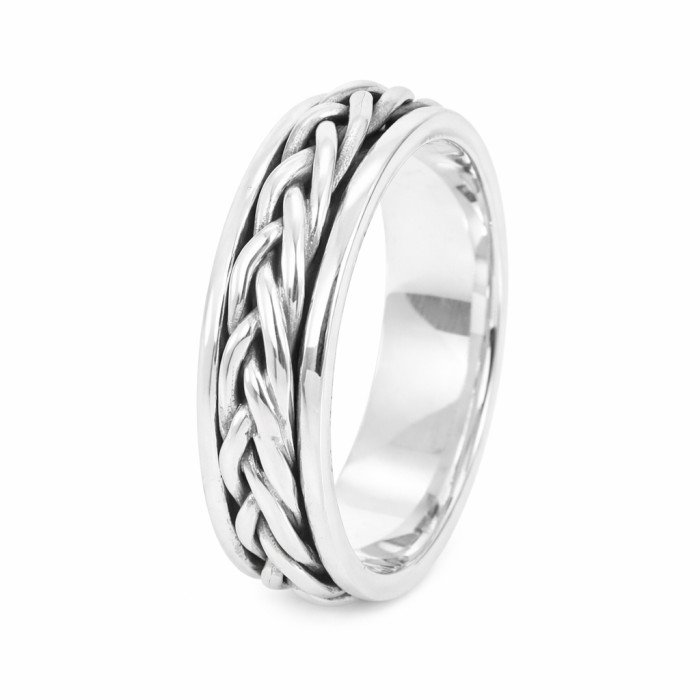 Sterling Silver Spinner Handmade Silver Meditation Anxiety Ring