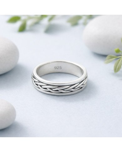 Sterling Silver Spinner Handmade Silver Meditation Anxiety Ring