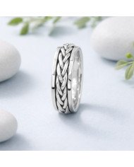 Sterling Silver Spinner Handmade Silver Meditation Anxiety Ring