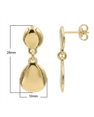 18K Gold Plated Brass Dangle Earrings for Women