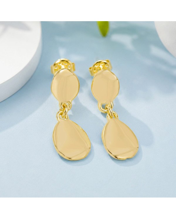 18K Gold Plated Brass Dangle Earrings for Women