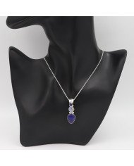 Lapis Lazuli Pendant Sterling Silver Pendant Multi-Stone Pendant