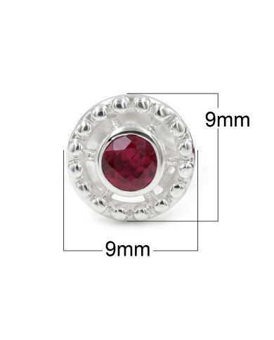 Ruby Stud Earrings 925 Sterling Silver | Handmade Boho Gemstone Jewelry