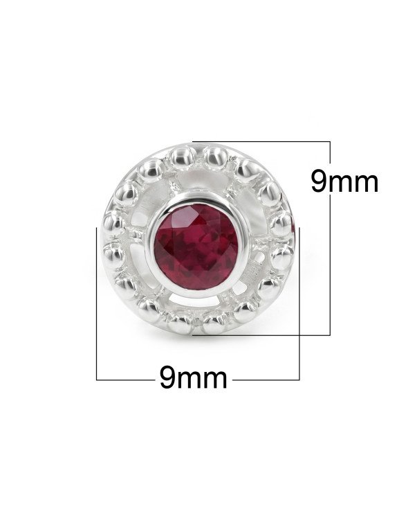 Ruby Stud Earrings 925 Sterling Silver | Handmade Boho Gemstone Jewelry