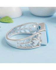 Natural Arizona Turquoise Ring | 925 Sterling Silver Gemstone Jewelry