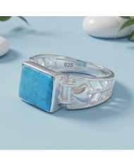 Natural Arizona Turquoise Ring | 925 Sterling Silver Gemstone Jewelry
