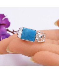 Natural Arizona Turquoise Ring | 925 Sterling Silver Gemstone Jewelry