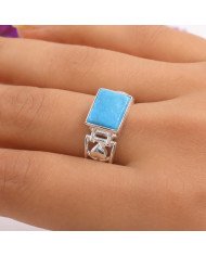 Natural Arizona Turquoise Ring | 925 Sterling Silver Gemstone Jewelry