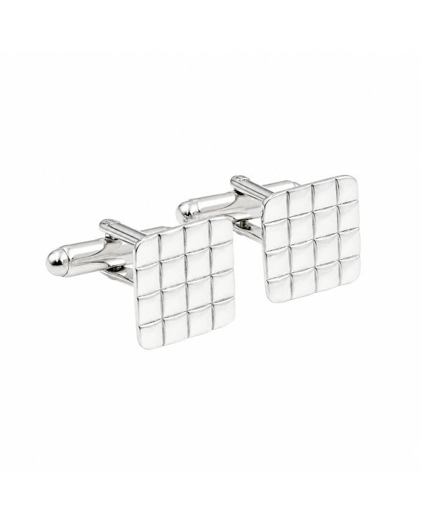 925 Sterling Silver & Brass Square Cufflinks | Handmade Mens Jewelry