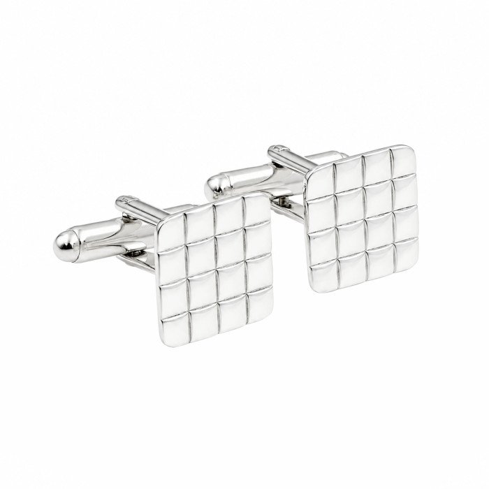 925 Sterling Silver & Brass Square Cufflinks | Handmade Mens Jewelry