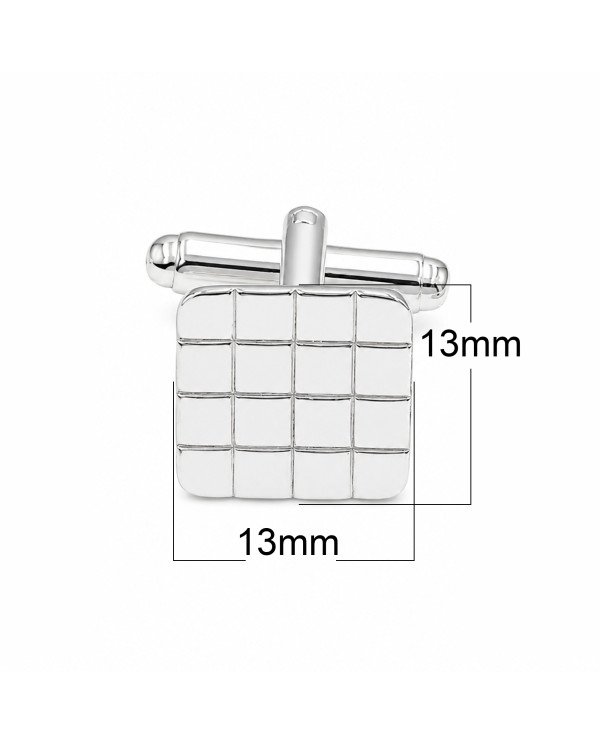 925 Sterling Silver & Brass Square Cufflinks | Handmade Mens Jewelry