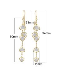 Two-Tone Brass Dangle Earrings | Handmade Jewelry for Women