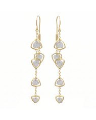 Two-Tone Brass Dangle Earrings | Handmade Jewelry for Women