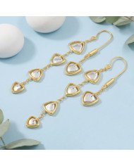 Two-Tone Brass Dangle Earrings | Handmade Jewelry for Women